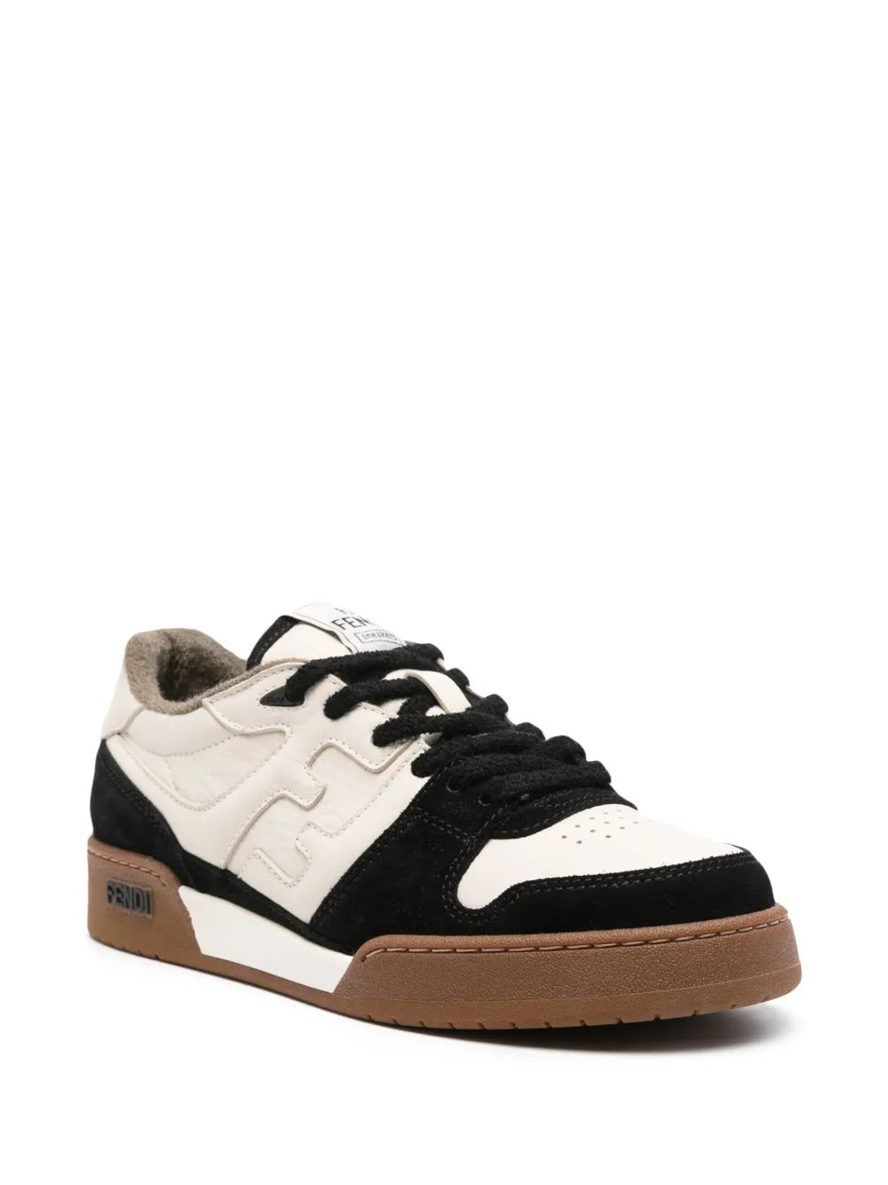 MATCH LEATHER AND SUEDE LOW TOP SNEAKERS