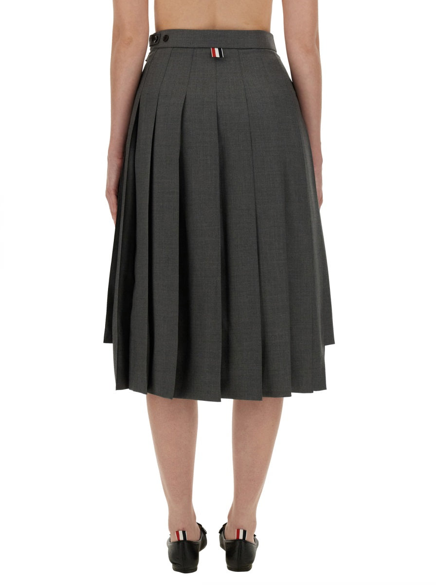 PLEATED MIDI SKIRT