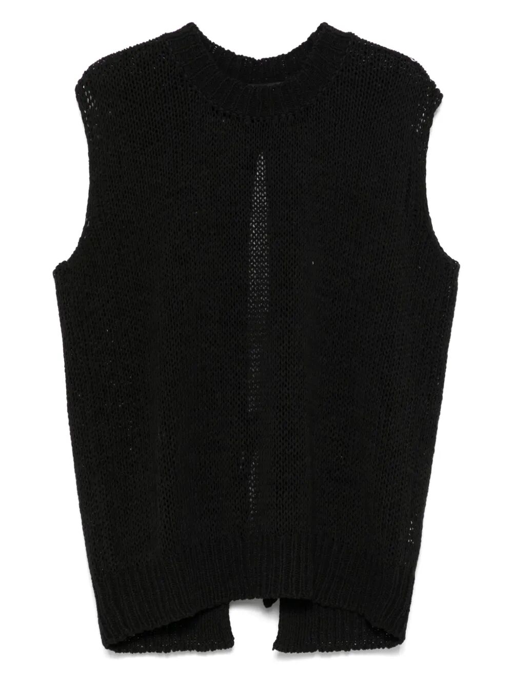 BACK SLIT COTTON BLEND TOP