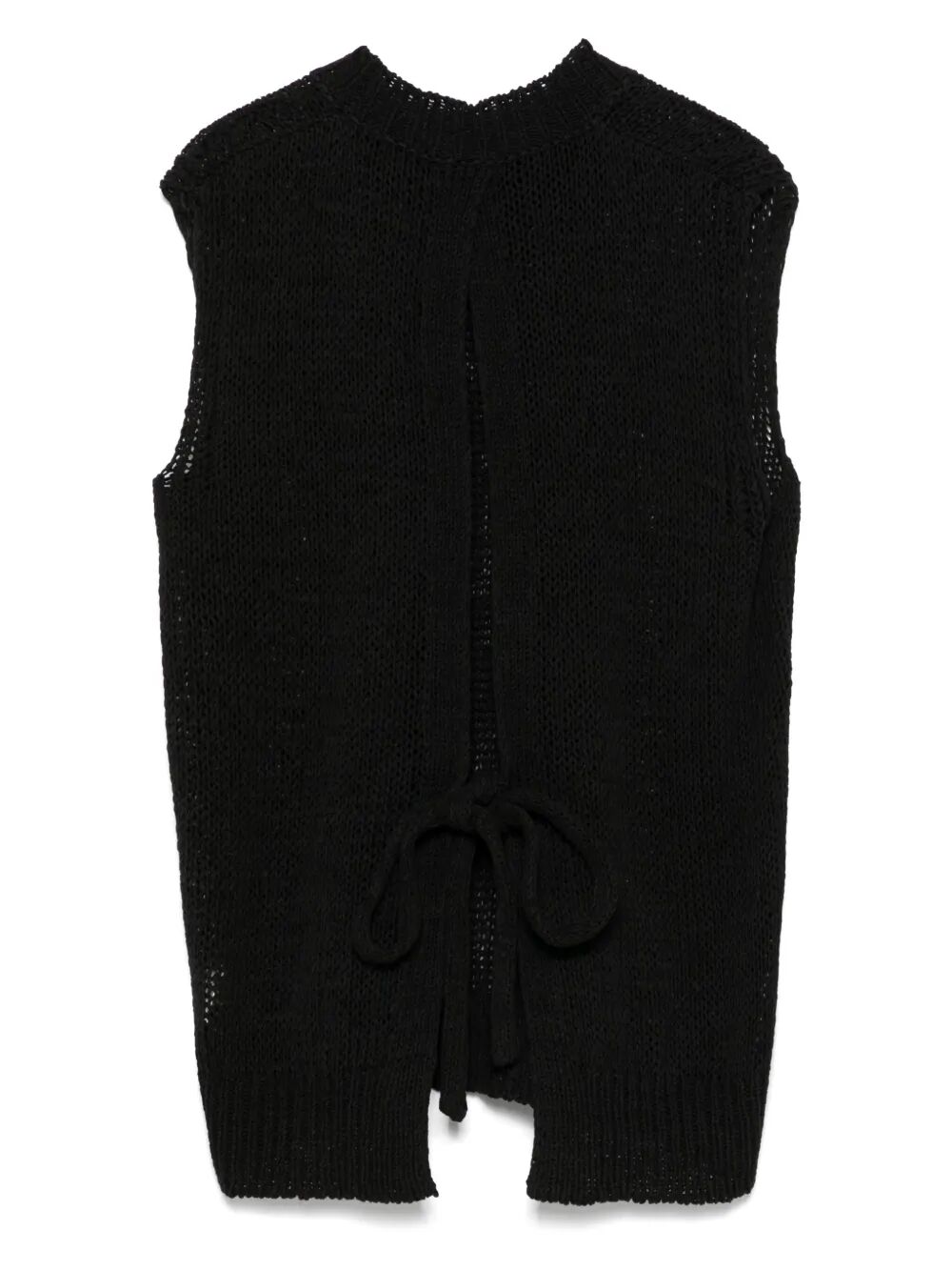 BACK SLIT COTTON BLEND TOP