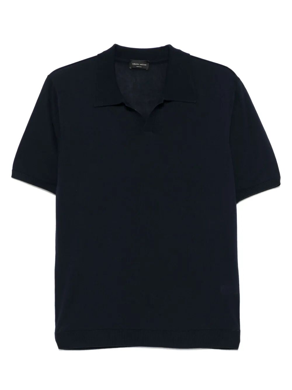 SHORT SLEEVED KNITTED COTTON POLO SHIRT