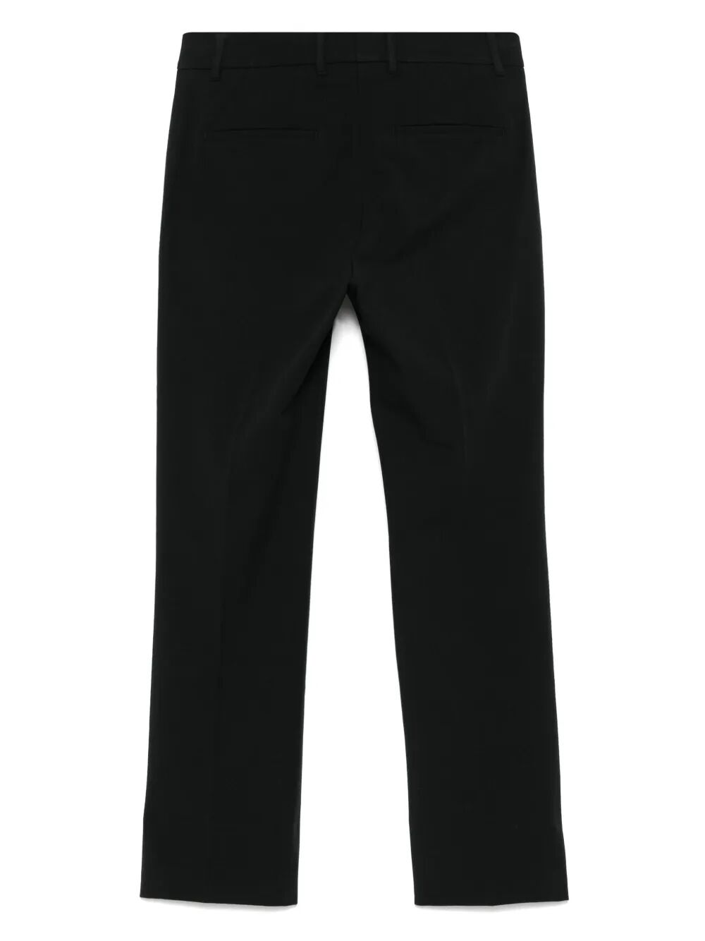 TAPERED LEG COTTON BLEND TROUSERS