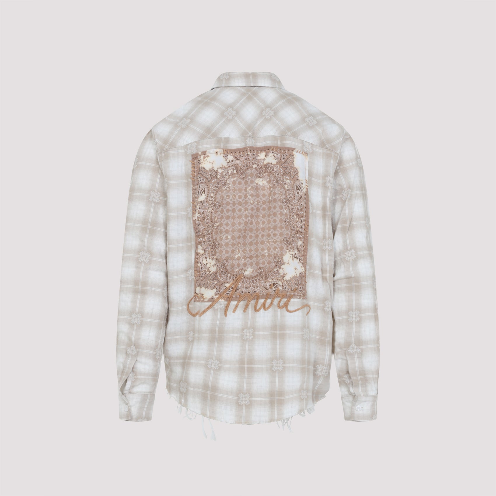 Bleach Patch Flannel Bandana Shirt