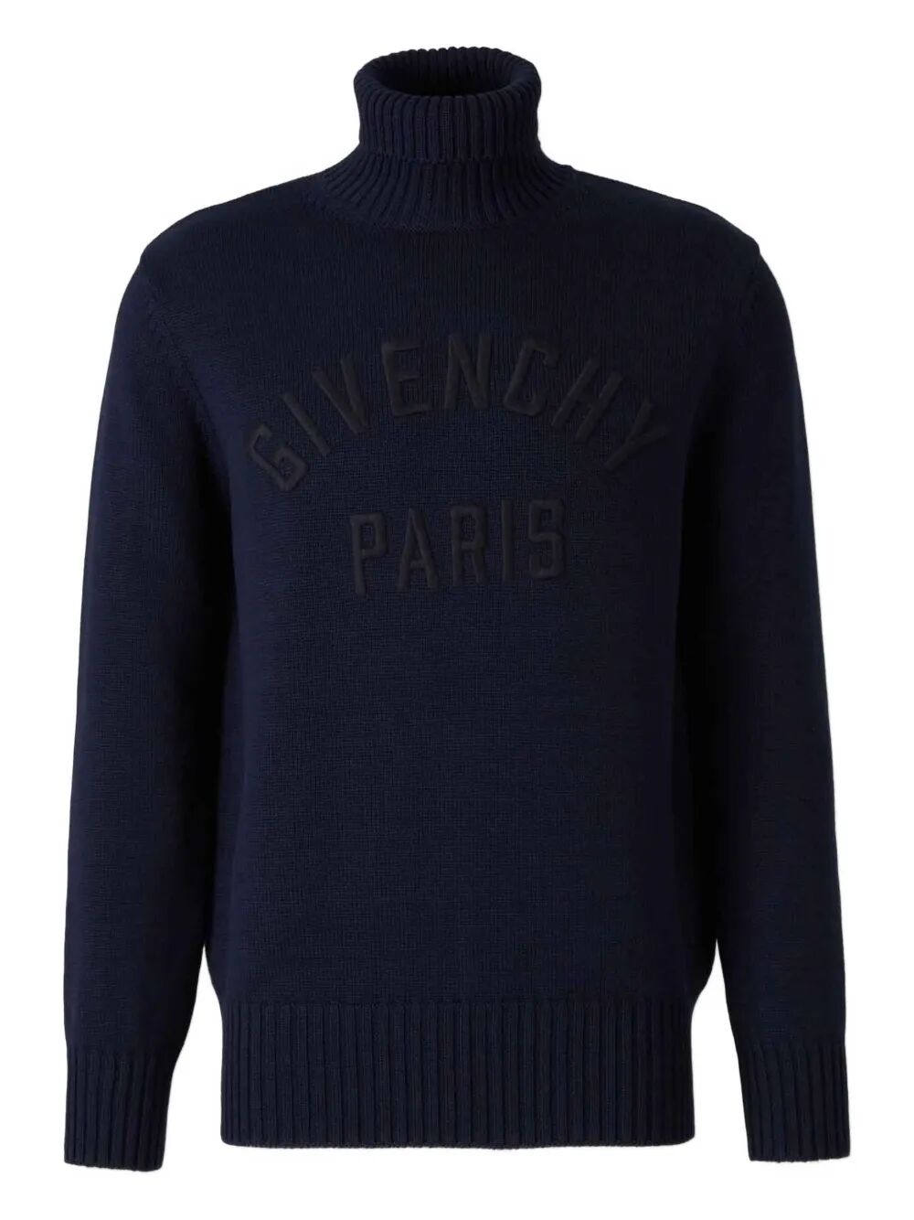 TURTLENECK SWEATER IN COTTON WITH GIVENCHY PARIS EMBROIDERY