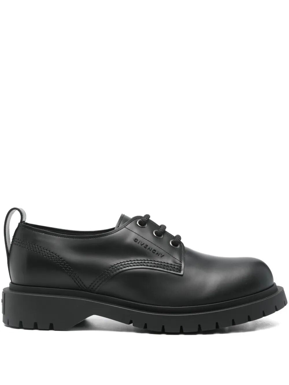 BRUSHED LEATHER CHUNKY DERBIES