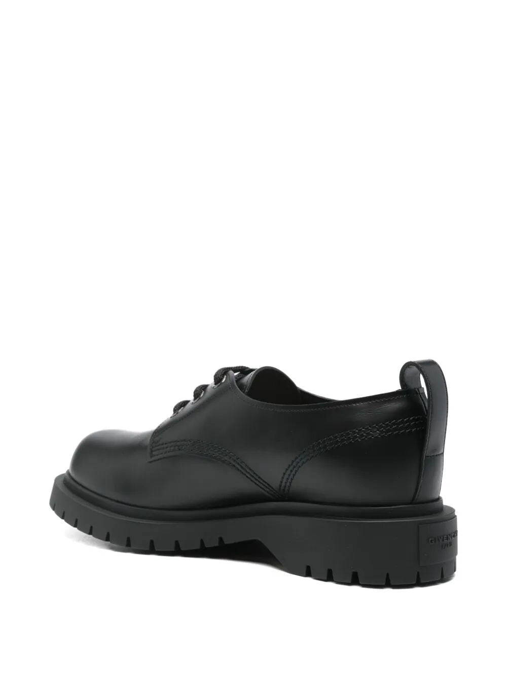 BRUSHED LEATHER CHUNKY DERBIES
