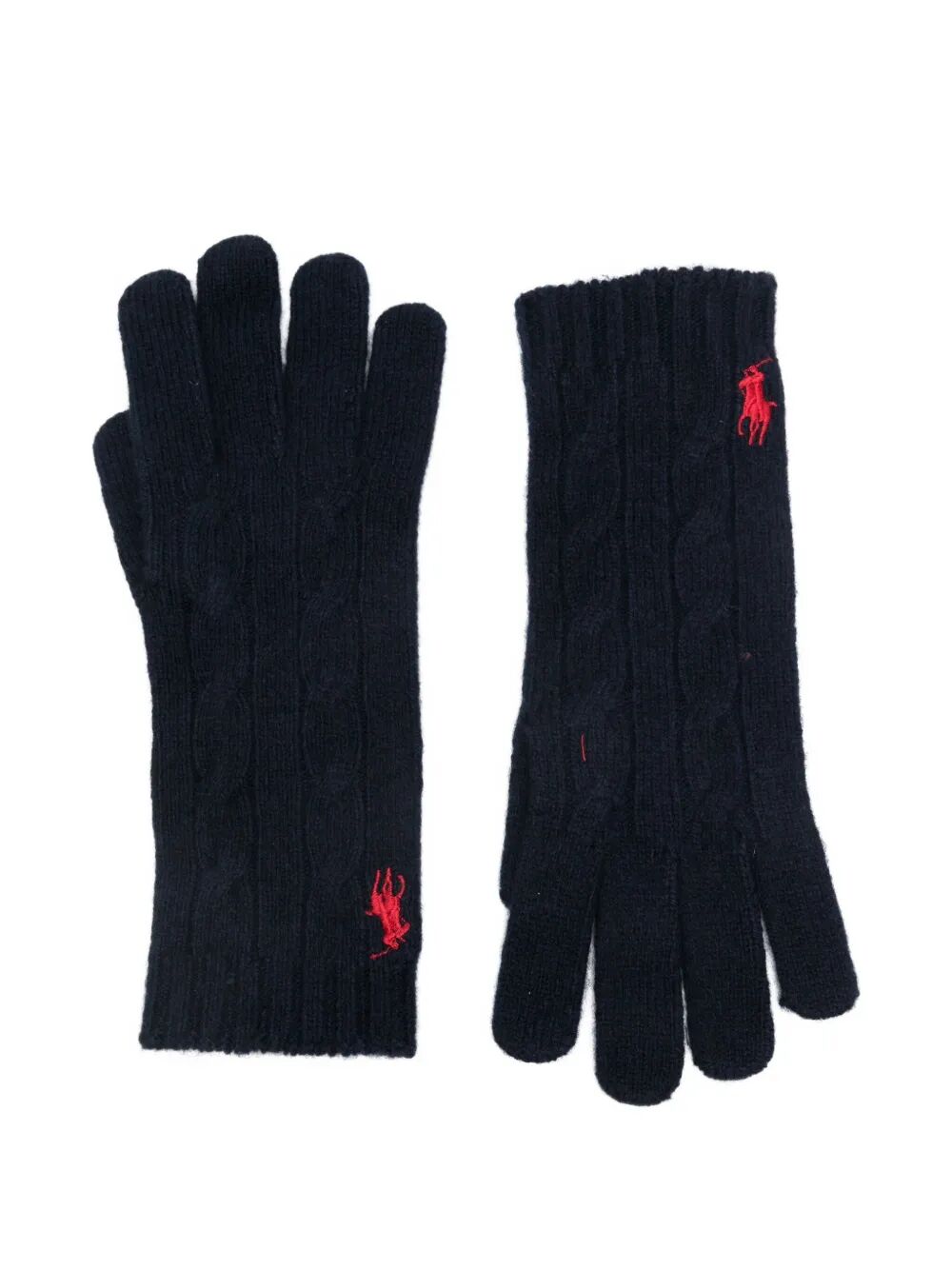 CABLE-KNIT WOOL AND CASHMERE GLOVES