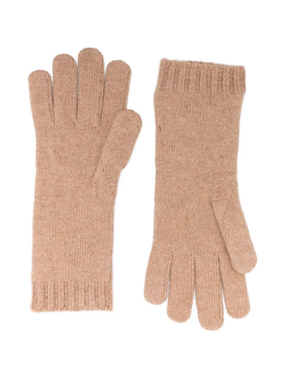 CABLE-KNIT WOOL AND CASHMERE GLOVES