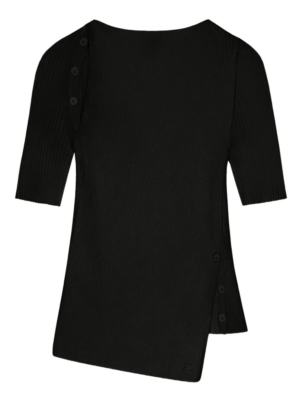 OBLIQUE BUTONNED TOP
