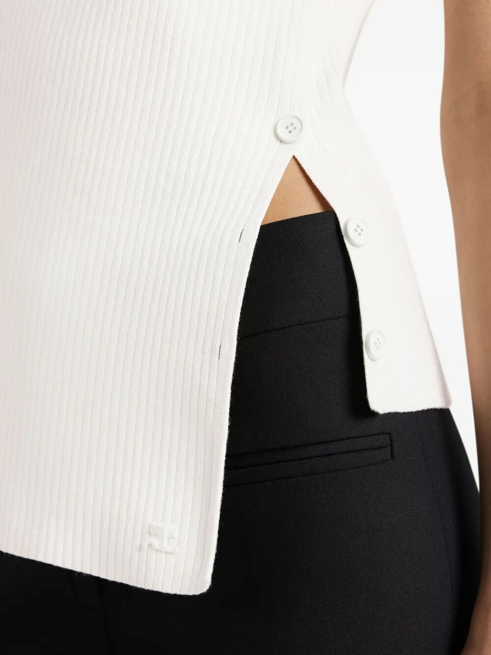 OBLIQUE BUTONNED TOP