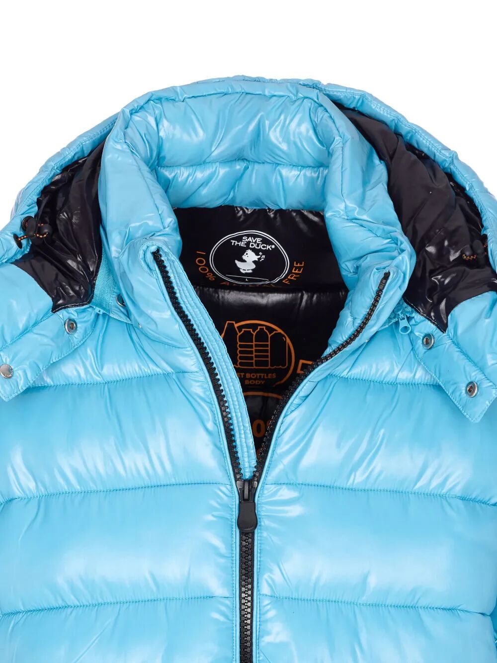 FLORIAN DOWN JACKET WITH LACQUERED FINISH AND REMOVABLE HOOD