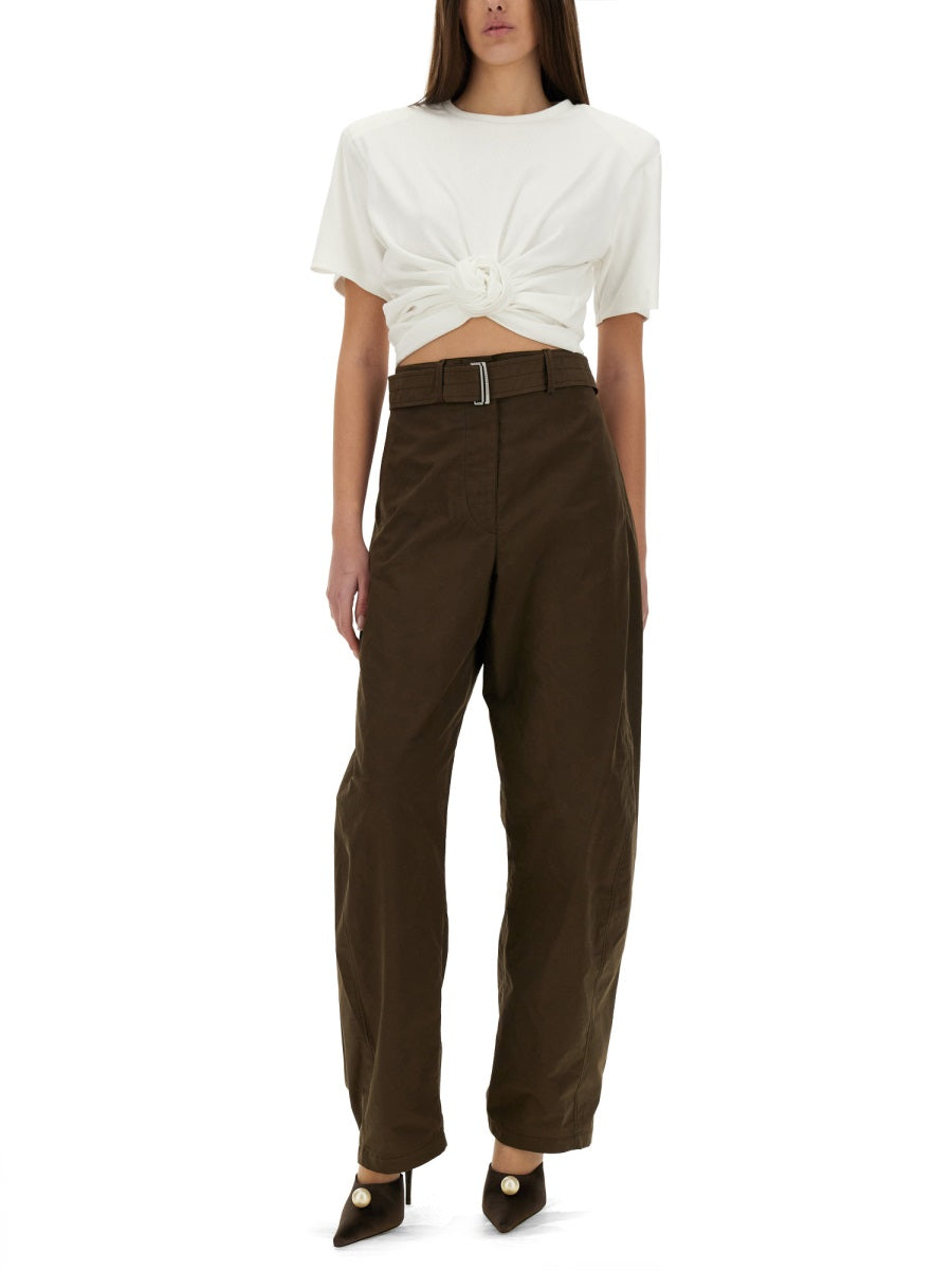 "WIDE-LEG" PANTS WITH BELT