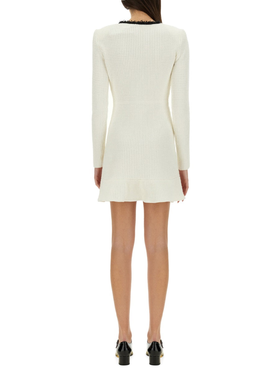BEADED KNIT MINI DRESS