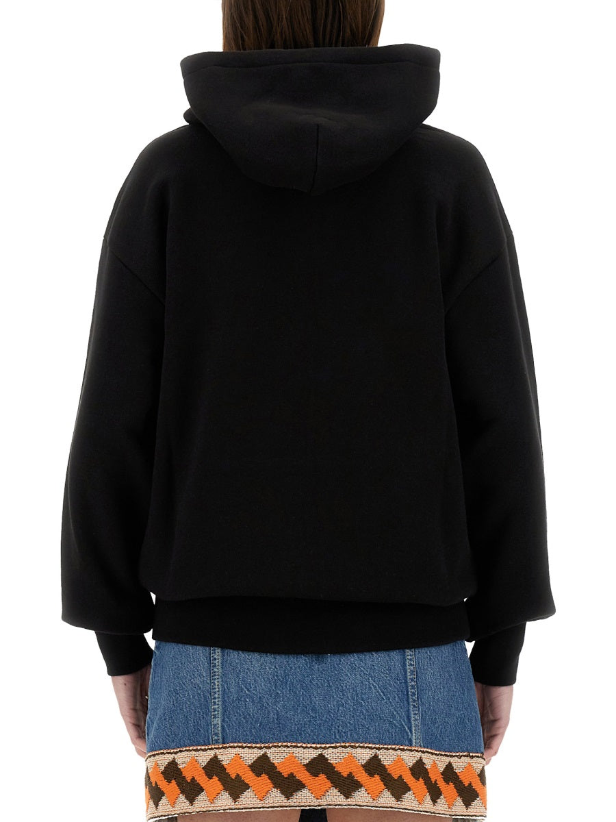 COTTON HOODIE WITH PRINT