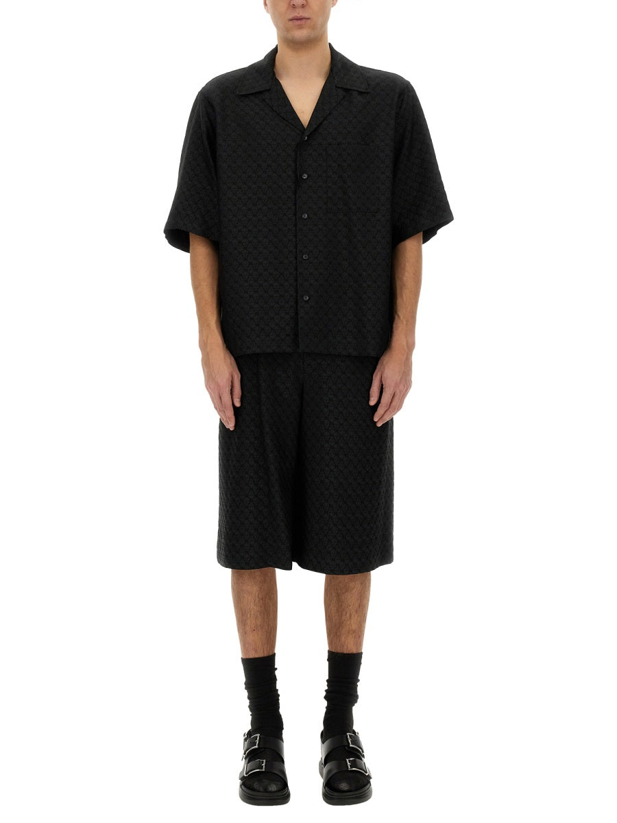 SKULL JACQUARD PATTERN SHORTS