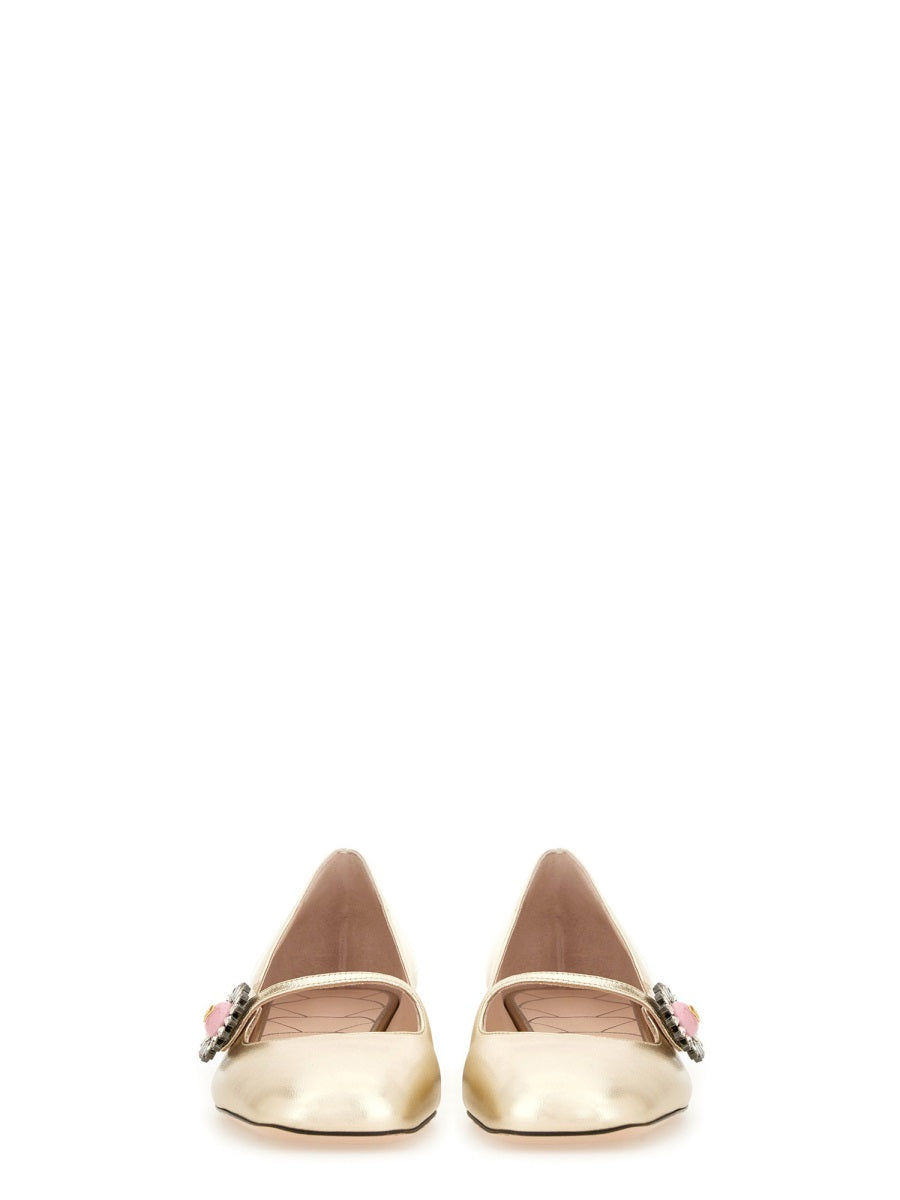 "MARY-JANE PRESHOES" BALLERINA IN KIDSKIN