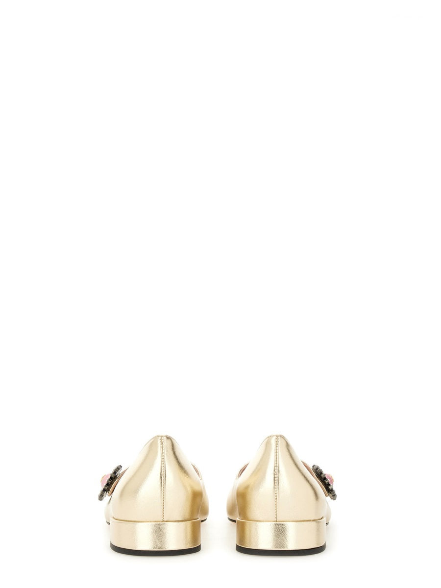 "MARY-JANE PRESHOES" BALLERINA IN KIDSKIN