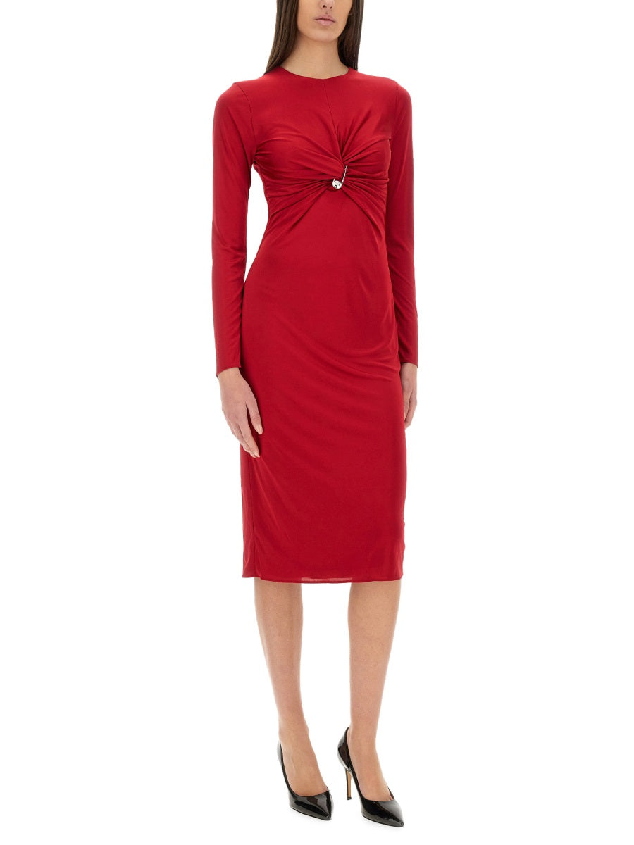 "SAFETY PIN" MIDI DRESS