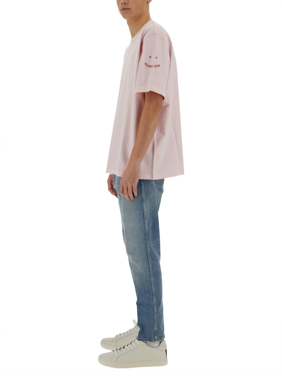 T-SHIRT WITH EMBROIDERY PS HAPPY