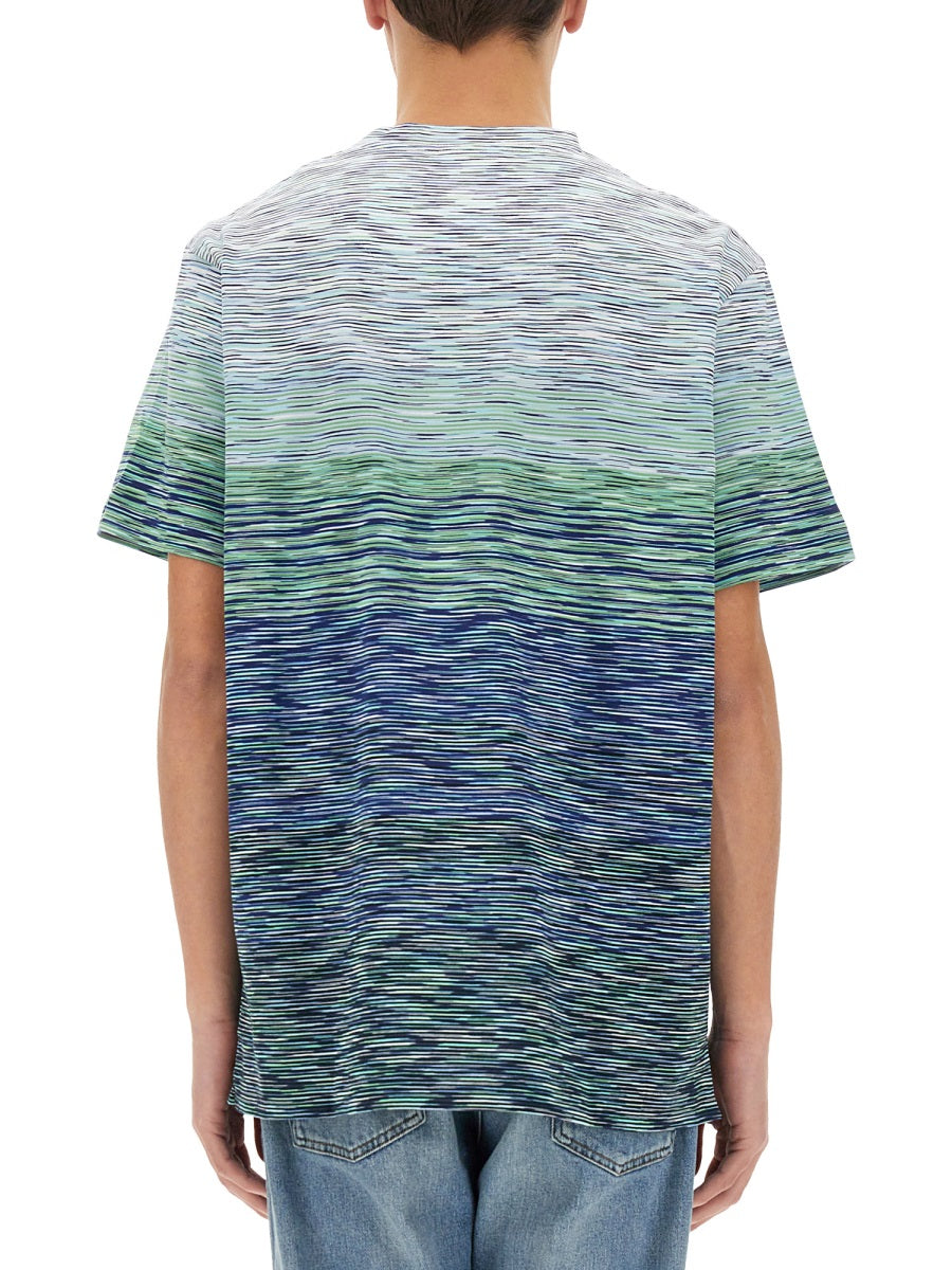 DEGRADÉ FLAMED COTTON T-SHIRT