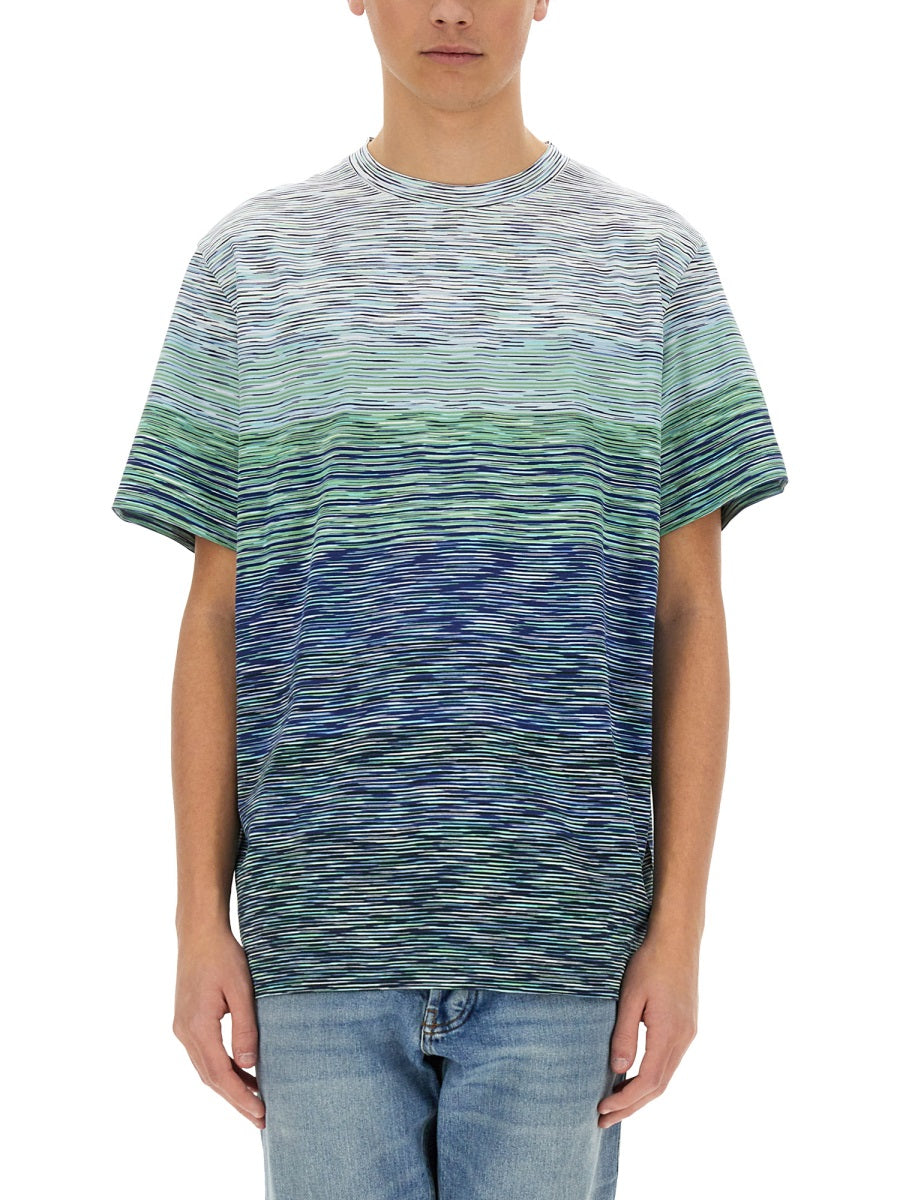 DEGRADÉ FLAMED COTTON T-SHIRT