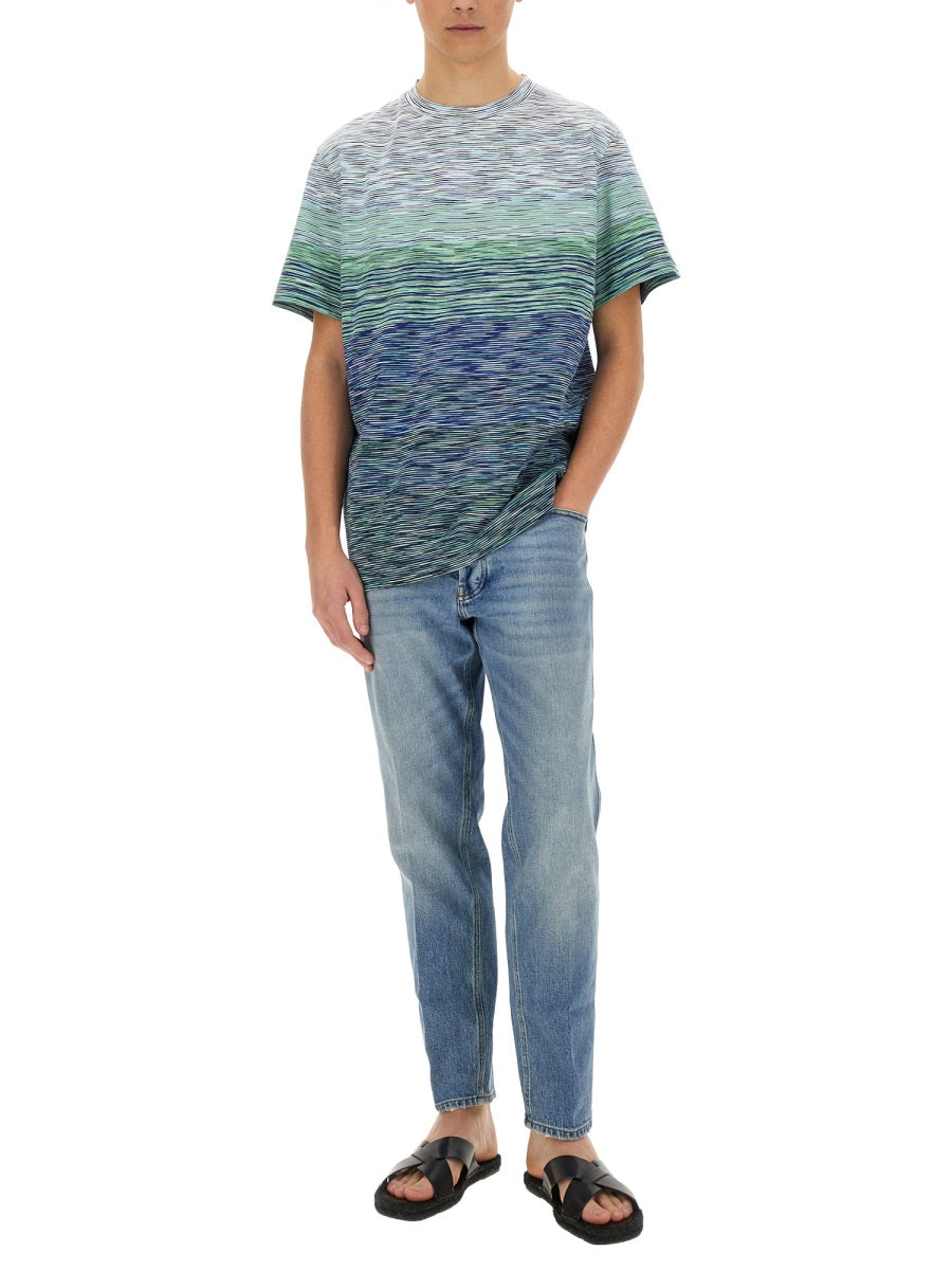 DEGRADÉ FLAMED COTTON T-SHIRT