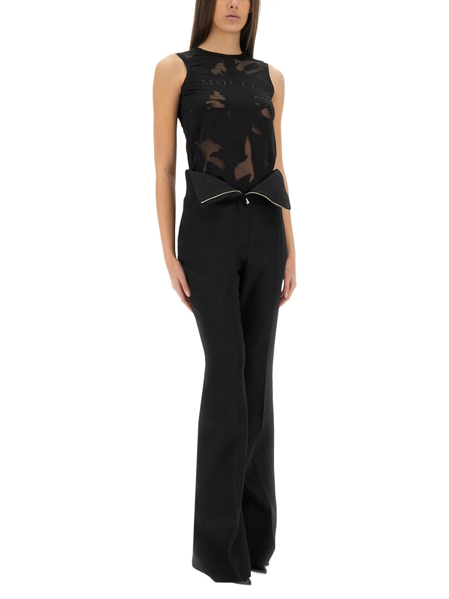 TAILORED PANTS WITH WAIST LAPELS