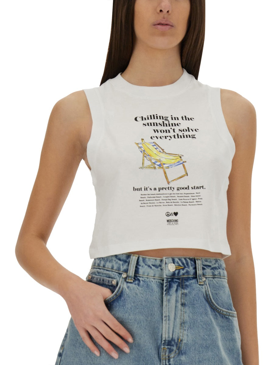 CROPPED TOP WITH PRINT