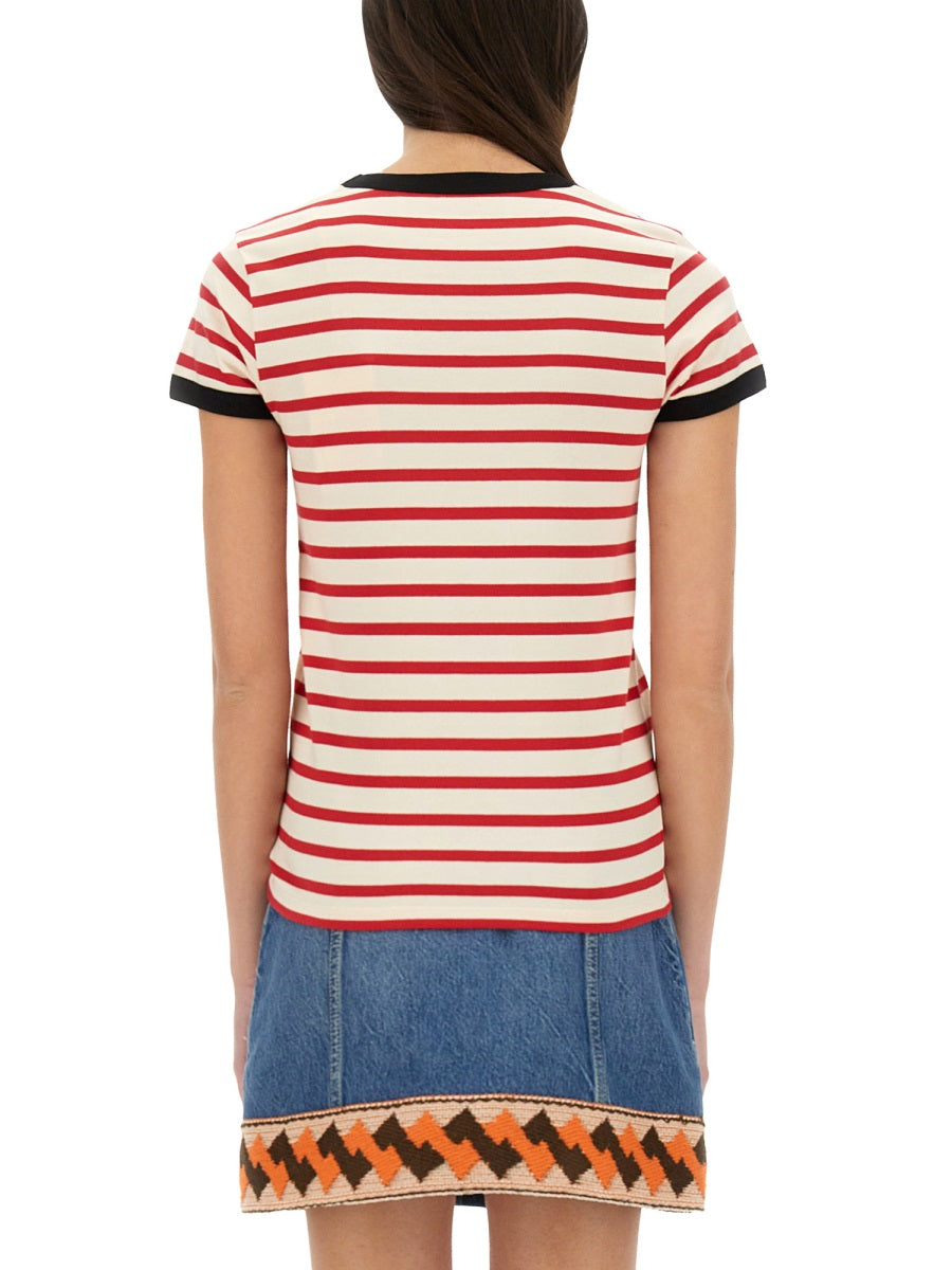 STRIPED COTTON JERSEY T-SHIRT