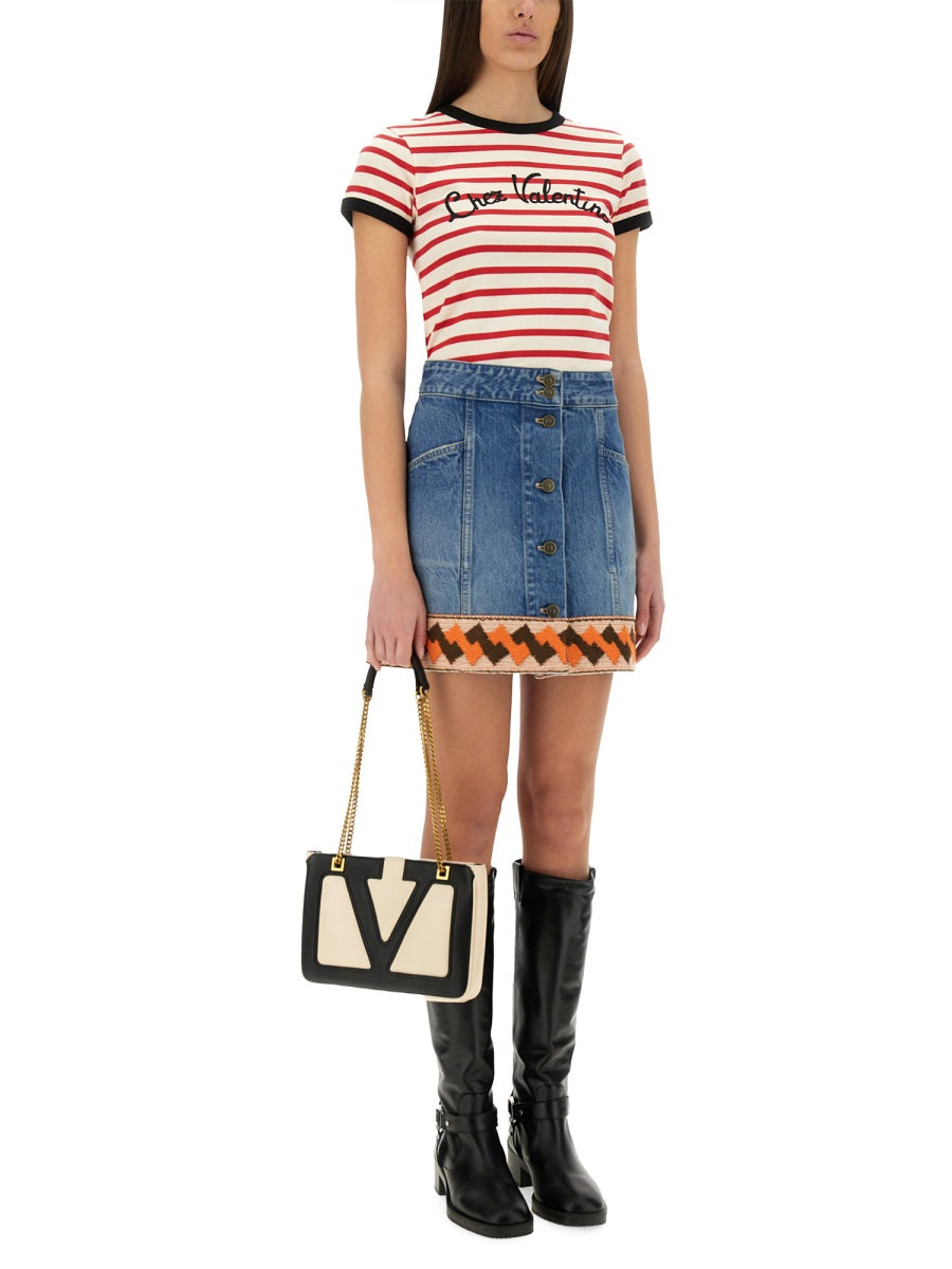 STRIPED COTTON JERSEY T-SHIRT