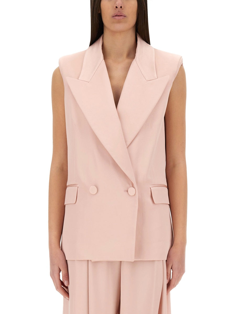 DOUBLE-BREASTED SLEEVELESS JACKET