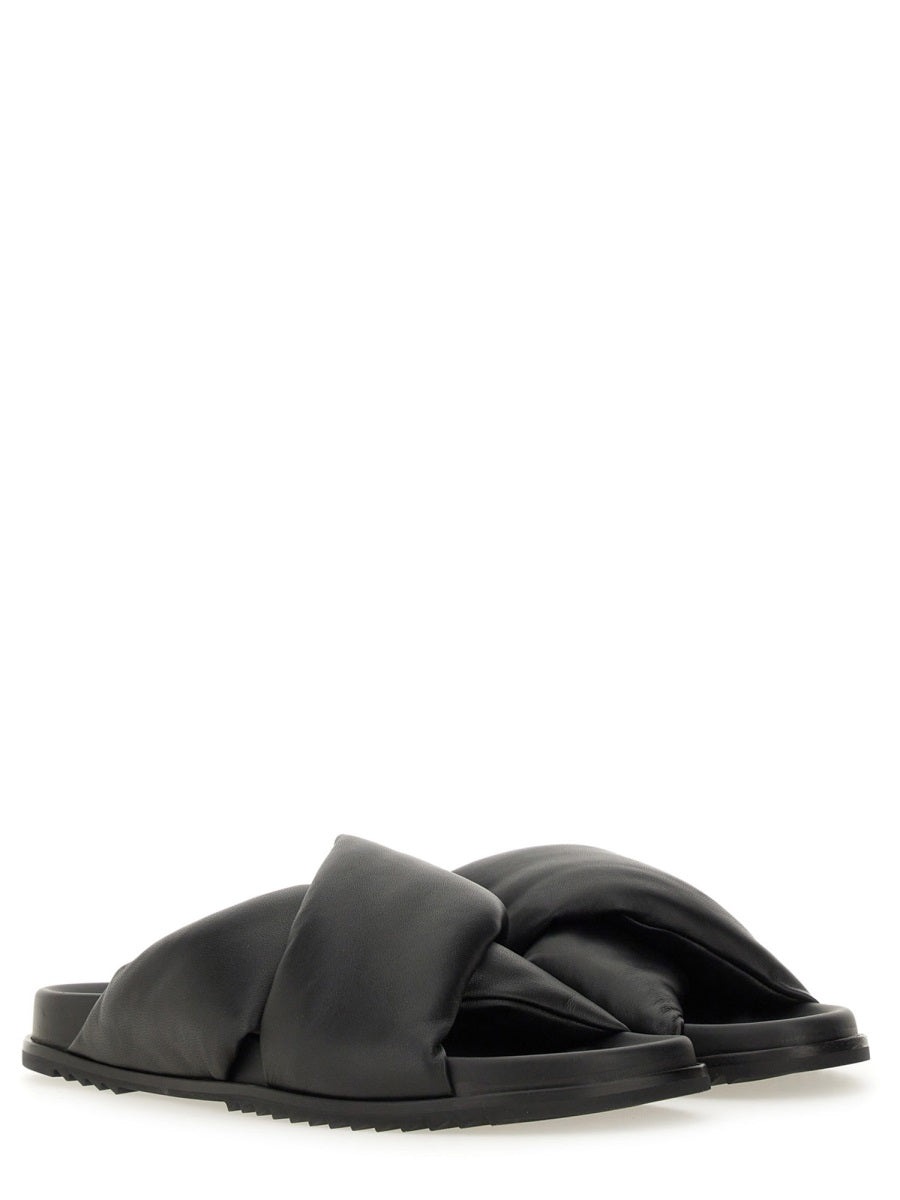 LEATHER SLIDE SANDAL