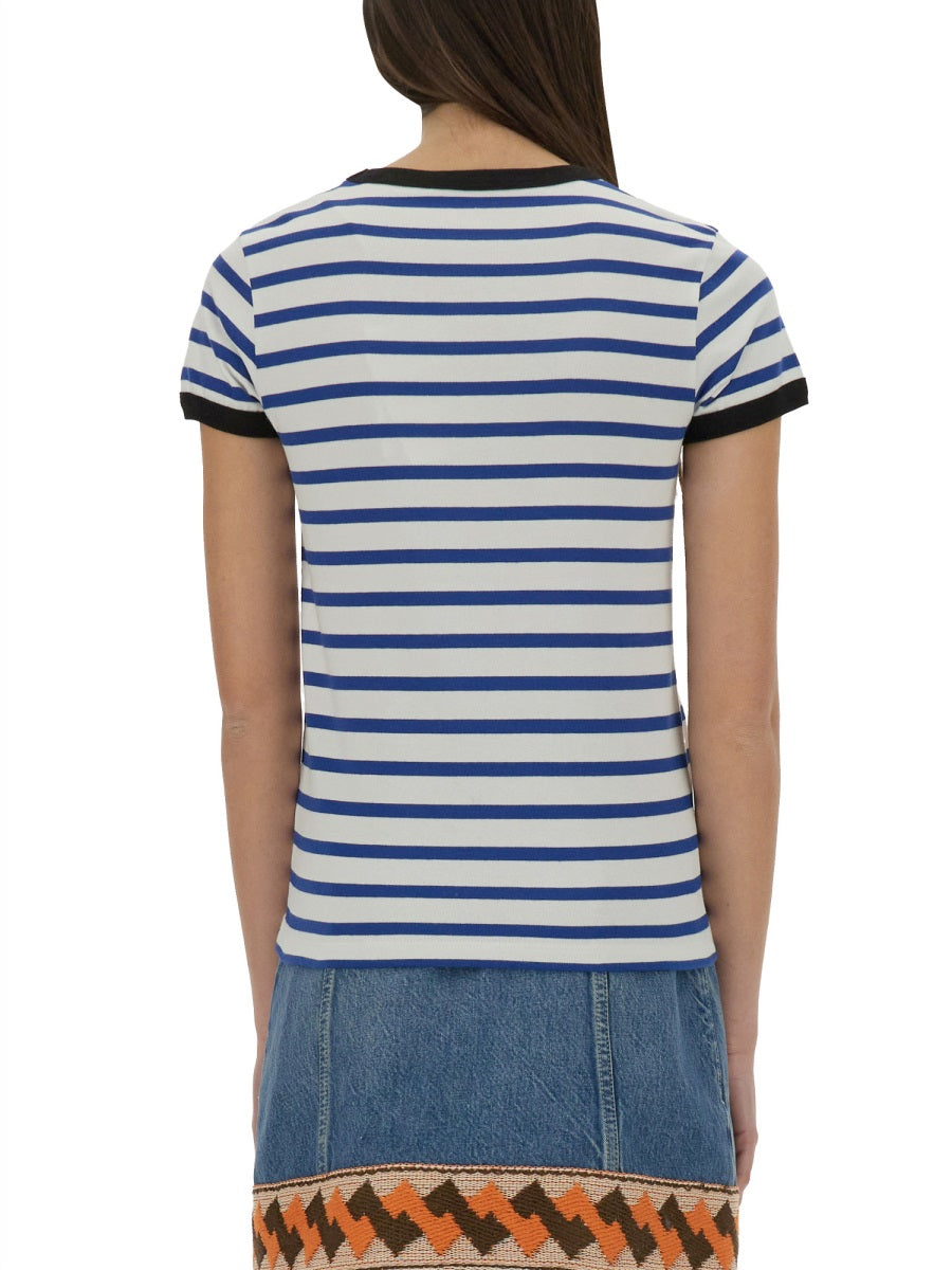 STRIPED COTTON JERSEY T-SHIRT