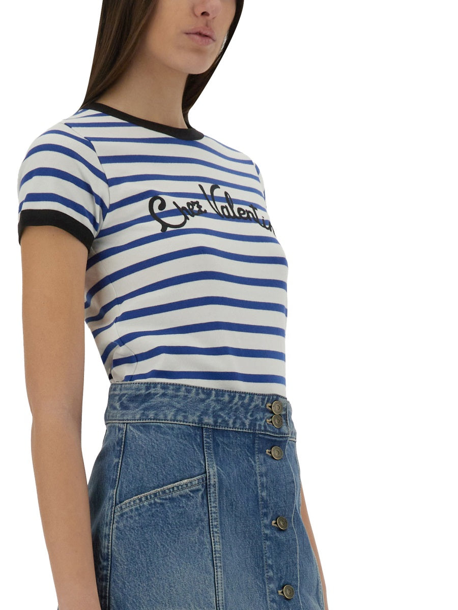 STRIPED COTTON JERSEY T-SHIRT