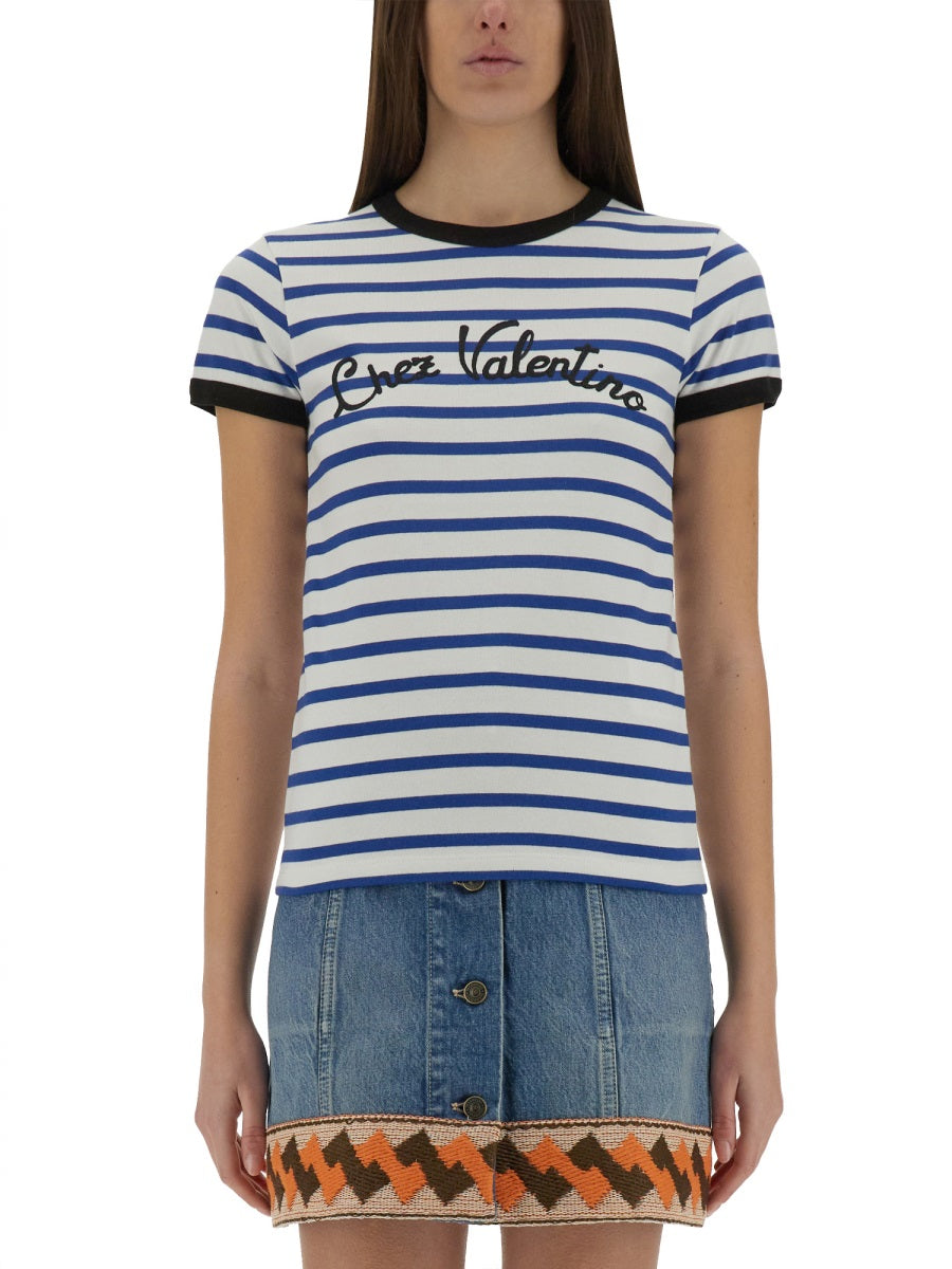 STRIPED COTTON JERSEY T-SHIRT