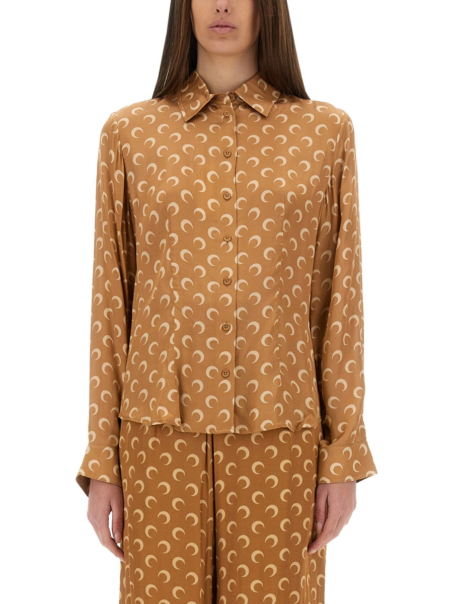 "MOON" SATIN SHIRT