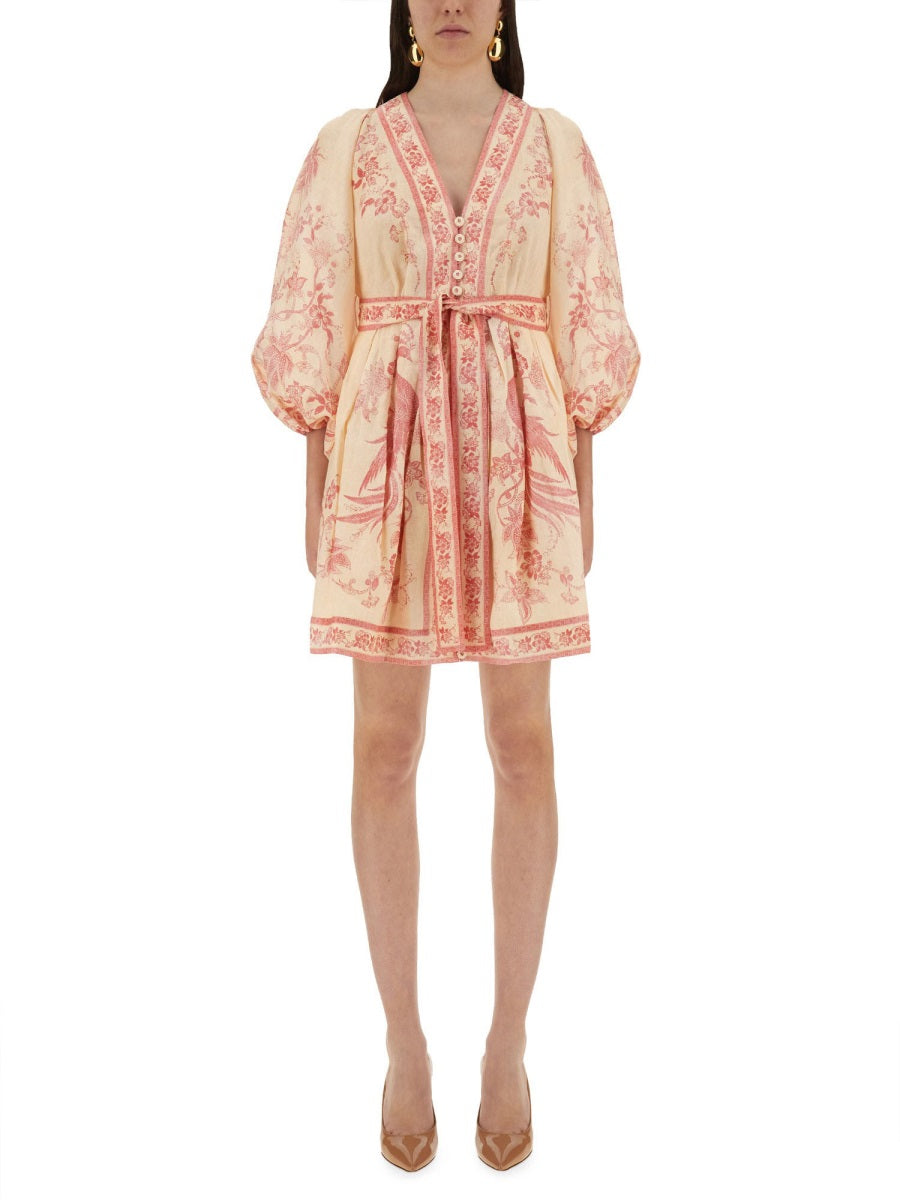 "LUCKY" LOW-CUT MINI DRESS