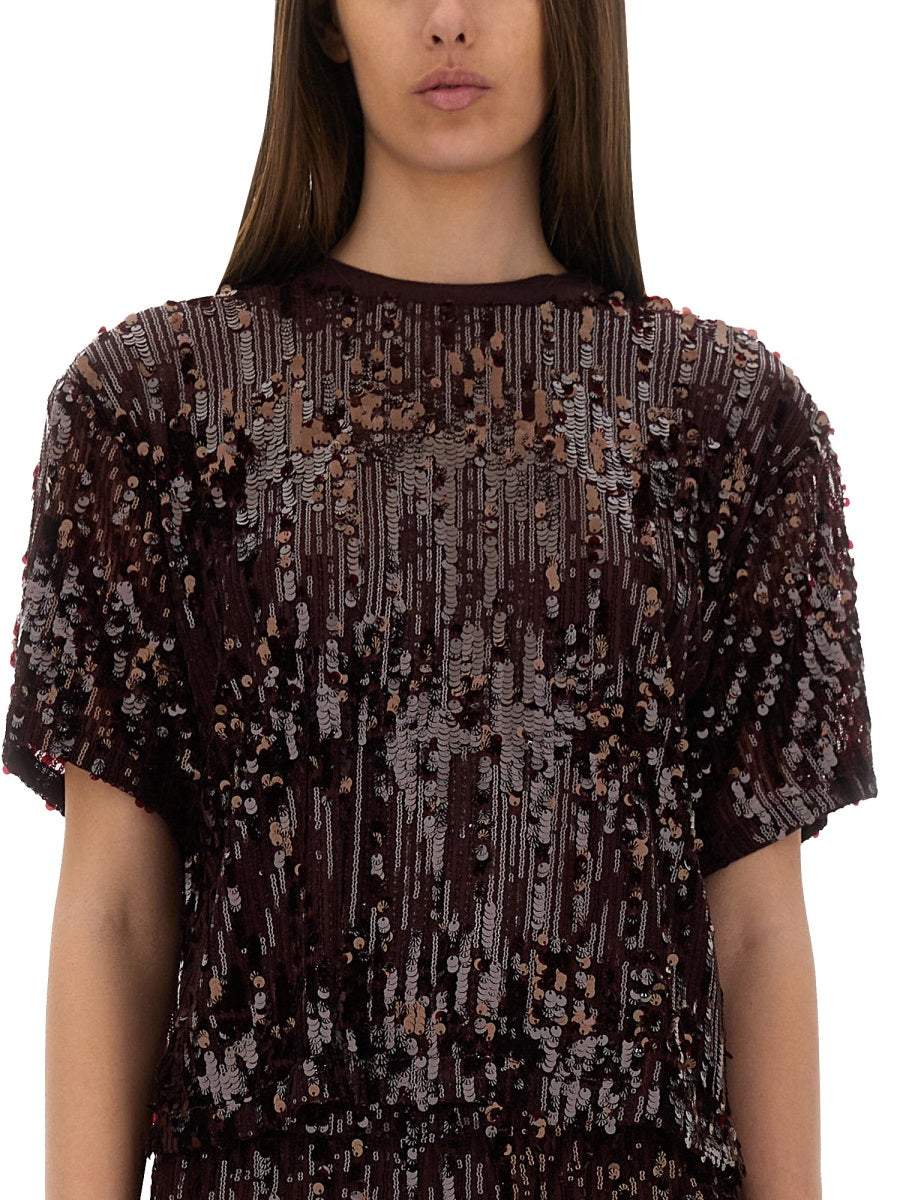 "JULI" TOP WITH SEQUINS