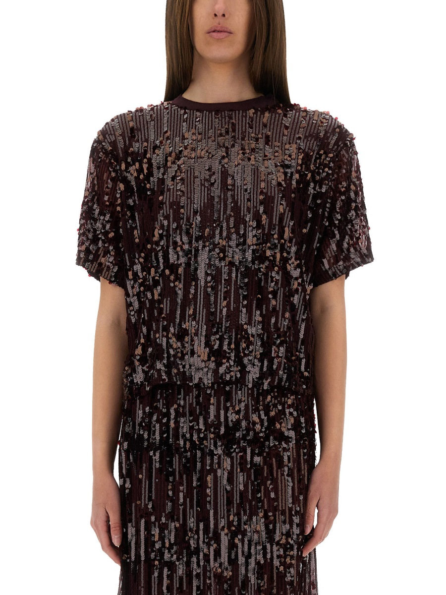 "JULI" TOP WITH SEQUINS