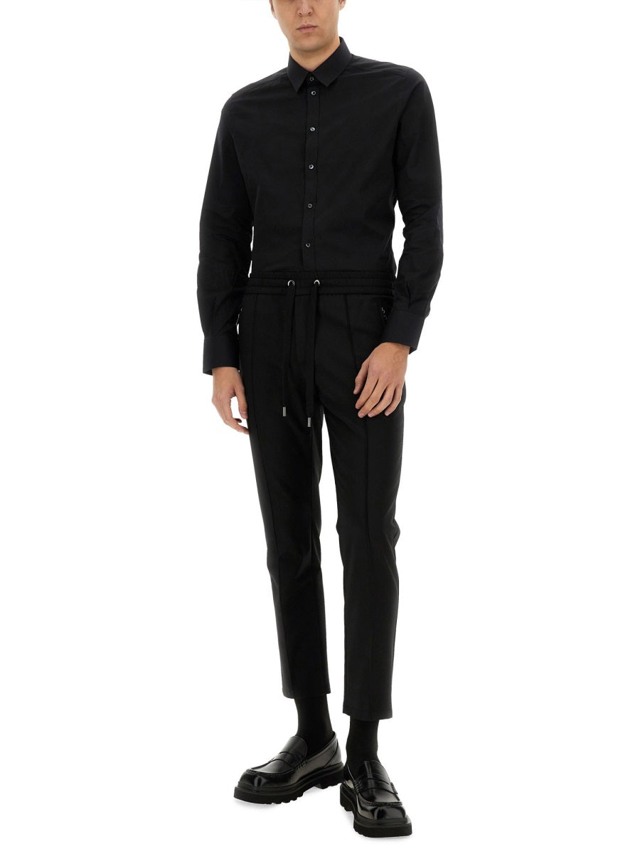 GOLD POPLIN STRETCH SHIRT