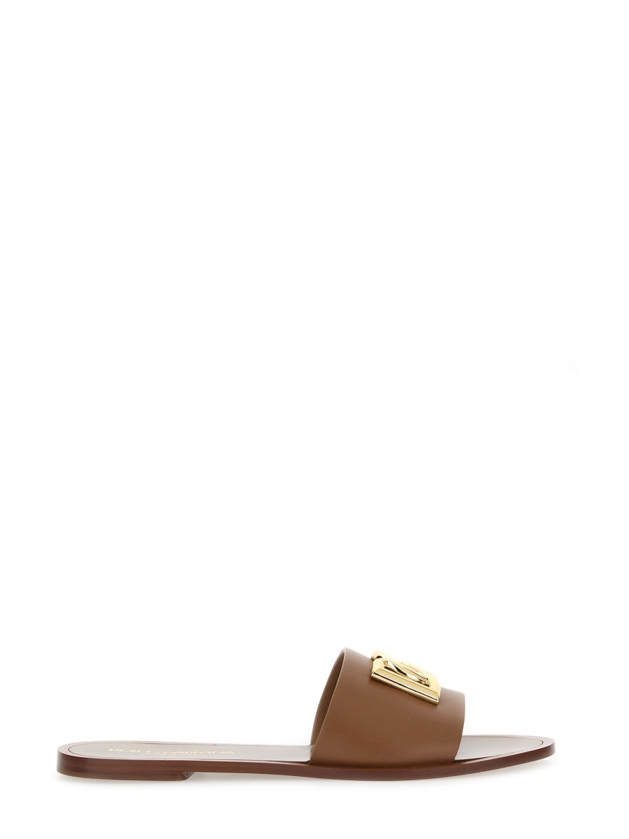 LEATHER SLIDE SANDAL