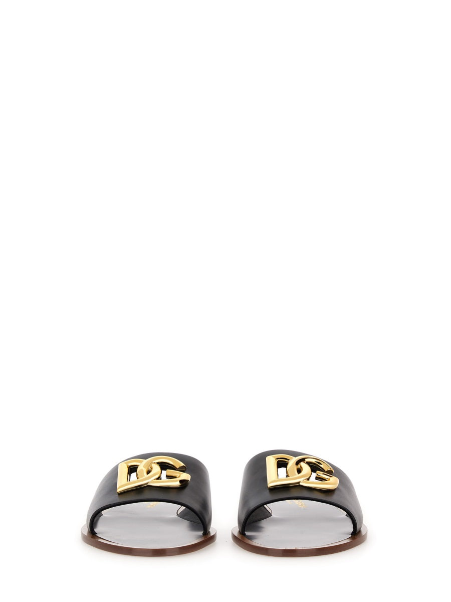 LEATHER SLIDE SANDAL