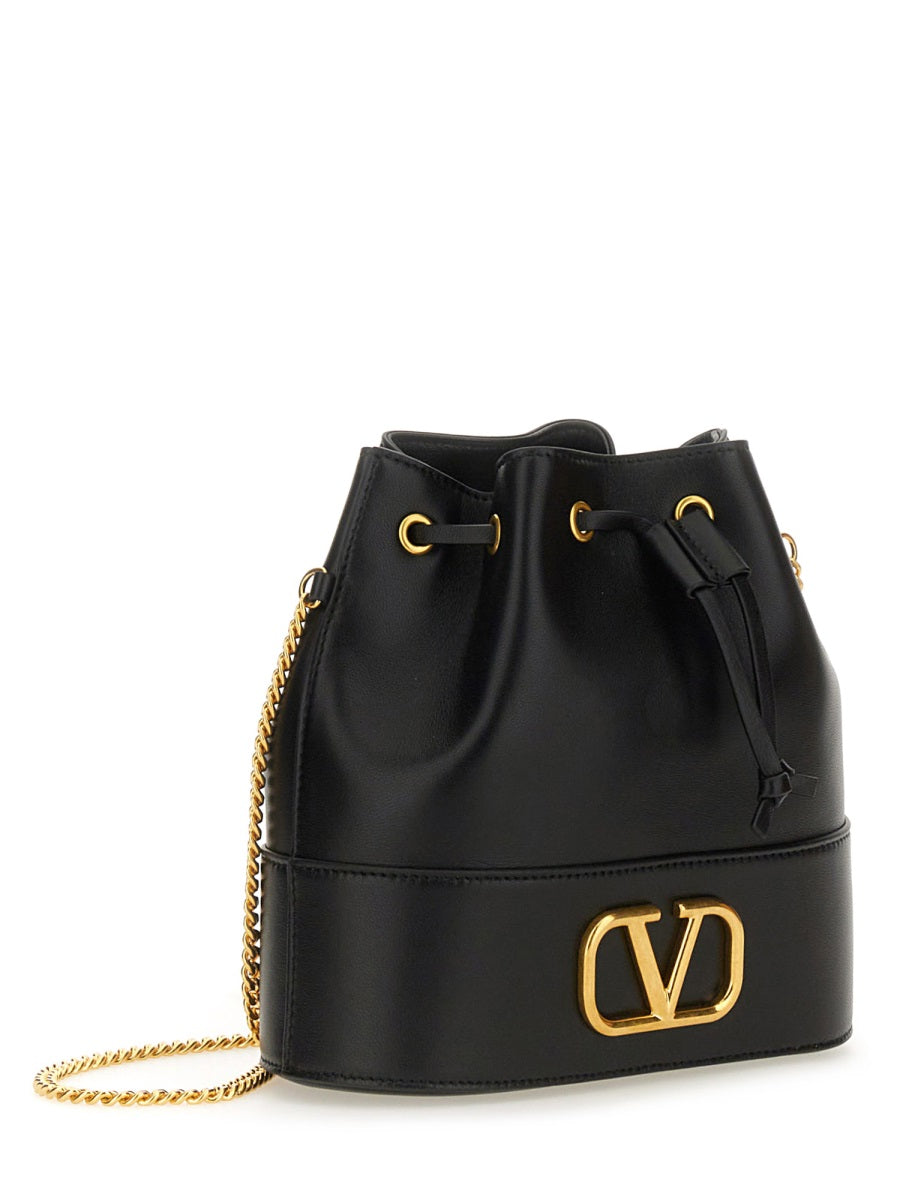 MINI BUCKET BAG WITH CHAIN "VLOGO SIGNATURE"
