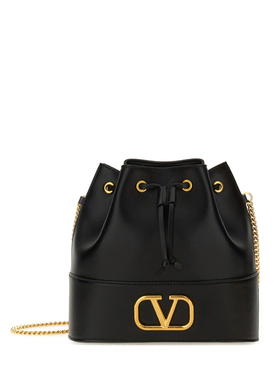 MINI BUCKET BAG WITH CHAIN "VLOGO SIGNATURE"