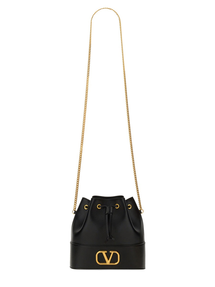MINI BUCKET BAG WITH CHAIN "VLOGO SIGNATURE"