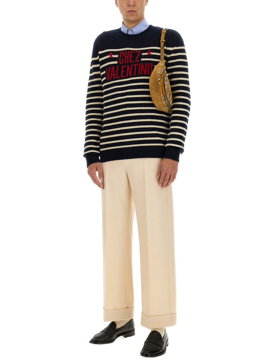 "CHEZ VALENTINE" WOOL SWEATER