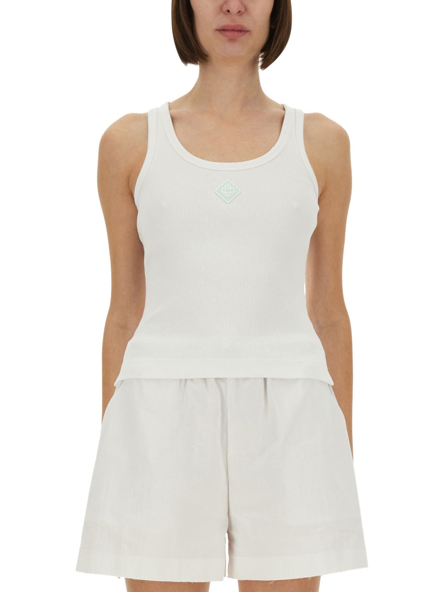 RIBBED COTTON TANK TOP