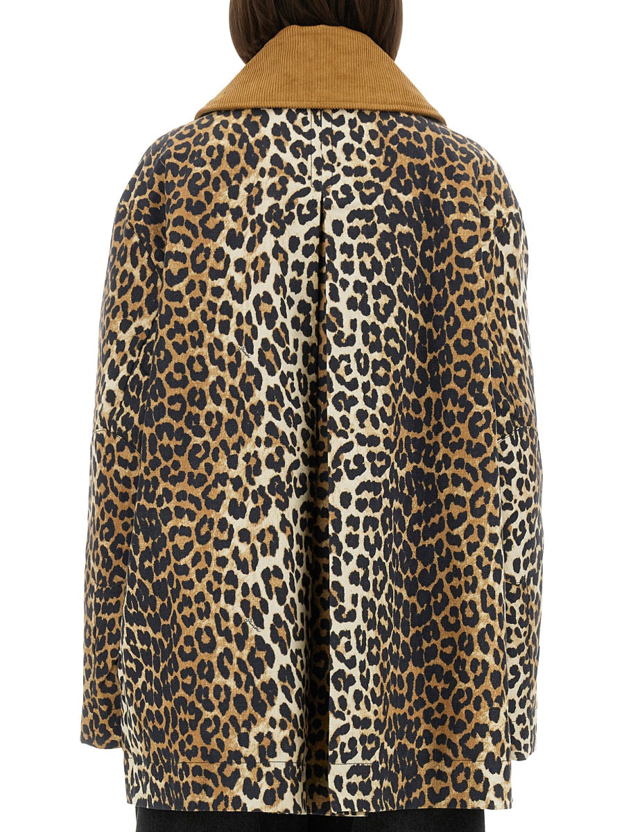 LEOPARD PRINT MIDI JACKET