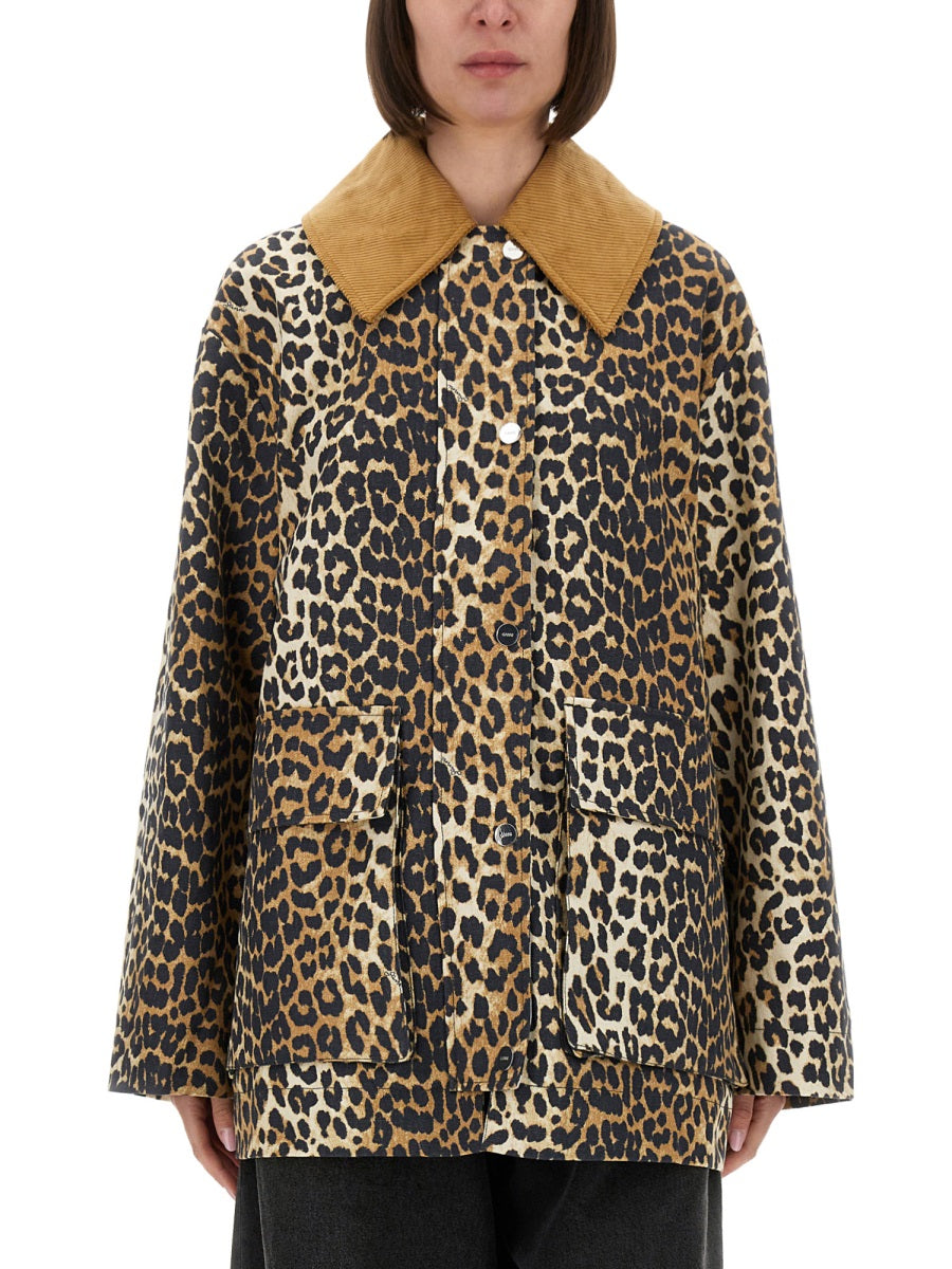LEOPARD PRINT MIDI JACKET