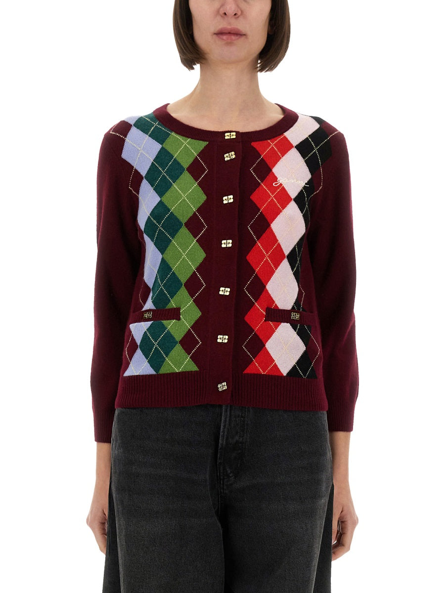 JACQUARD CASHMERE CARDIGAN